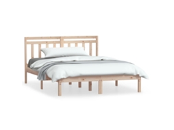 Estrutura de Cama King Size 150x200 Cm Madeira Maciça MAISON EXCLUSIVE