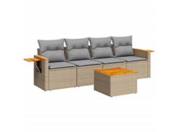 Garden Sofa Set, Garden Sofa Sets Vidaxl Bege Rattan / Vime (n/a)