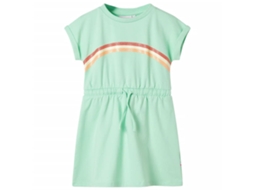Vestido De Criança Com Cordão Verde Brilhante 128