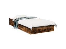 Bed Frame, Bed Frames Vidaxl Marrom Madeira Processada (100 X 200 Cm)