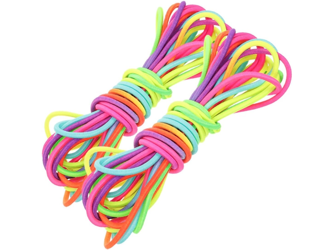 Toyvian Conjunto De 2-cordas Pular Infantis, Cordas Elásticas De Borracha Para Fitness E Exercícios, Jogo Interativo