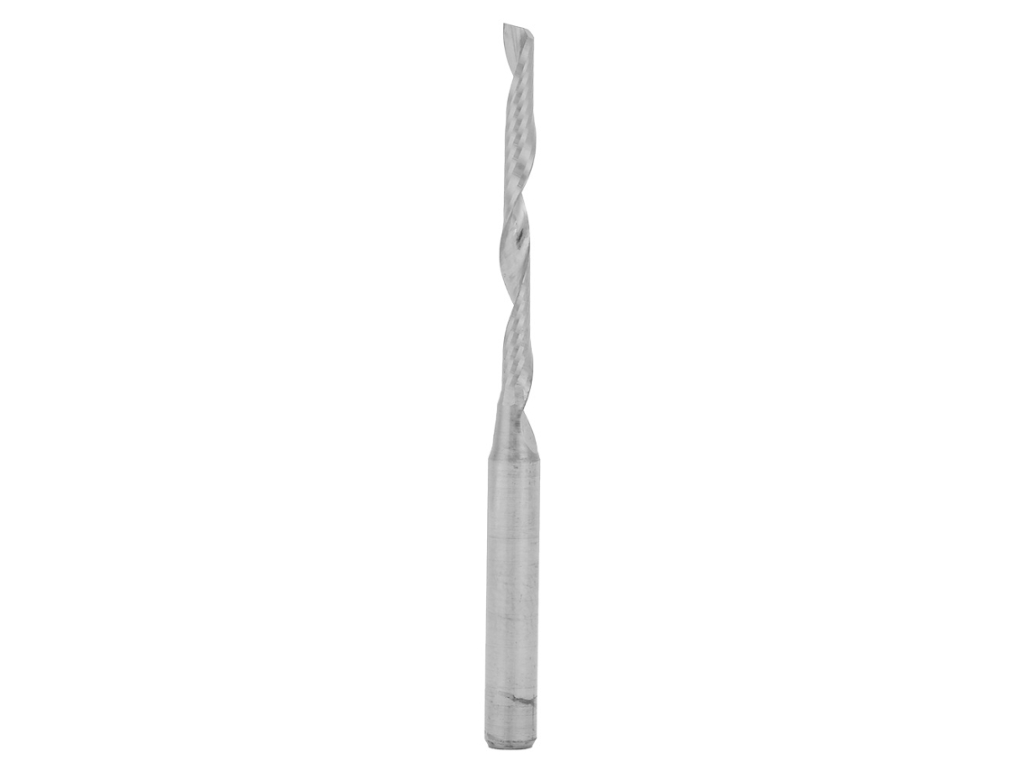 Fresa De End Mill Espiral De Uma Gola Com 3.175mm Shank Para Acrílico Abs (2*22*45mm)