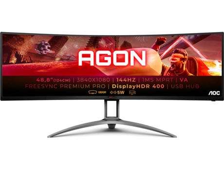 Monitor Curvo Gaming AOC AG493QCX (48.8'' - 4 ms - 144 Hz - FreeSync Premium Pro)