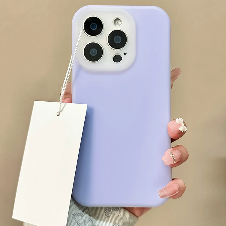 Funda De Silicona Líquida Color Caramelo Para Iphone 12 Pro Max (morado)
