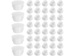 Conjunto De 100 Tampas Decorativas Redondas Plástico Para Armários, Máquinas E Móveis