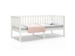 Cama Dia Sem Colchão em Pinho de Madeira Maciça Branco MAISON EXCLUSIVE (100x200 cm)
