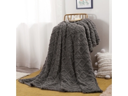Manta De Tafetá Para Sofá, Cama, Toque Super Suave E Decoração Aconchegante Para O Outono E Inverno.70x100cm Cinza Hexinyigjly