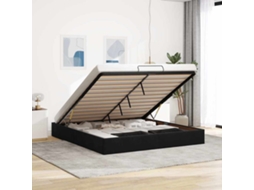 Vidaxl Estrutura De Cama Otomana Sem Colchão 160x200 Cm Veludo Preto