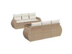 Garden Sofa Set, Garden Sofa Sets Vidaxl Bege Rattan / Vime (n/a)