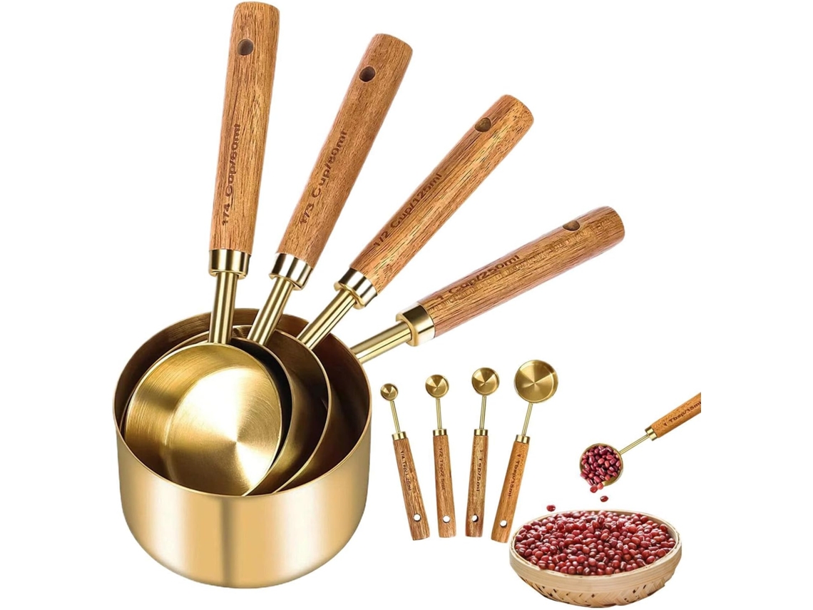 Conjunto De Colheres E Xícaras Medidoras, Utensílio Ingredientes Secos E