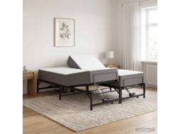Vidaxl Estrutura De Cama Elétrica Ajustável Preto 120 X 190 Cm Aço