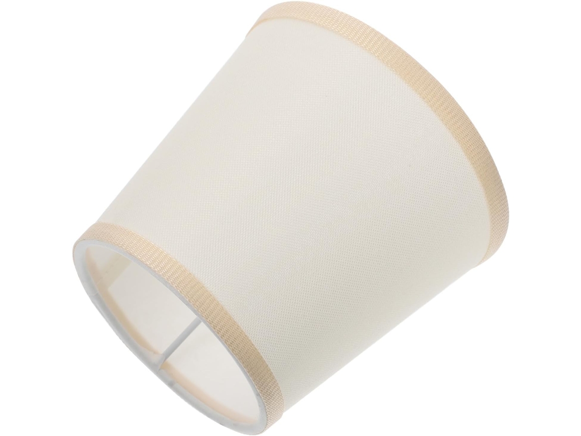 Abajur De Tecido Grosso Branco Compatível Com Soquete E14, Iluminação Decorativa.