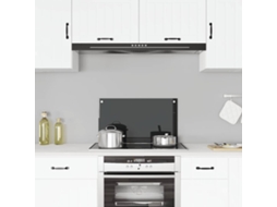 Vidaxl Painel Anti-salpicos De Cozinha 70x40 Cm Vidro Temperado Preto