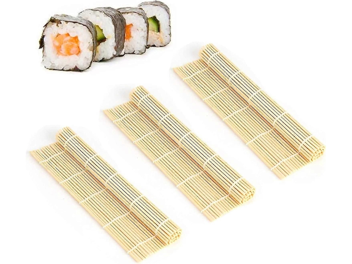 3 Esteiras Para Sushi, Quadradas 9,5x9,5 Polegadas, Para Fazer Sushi