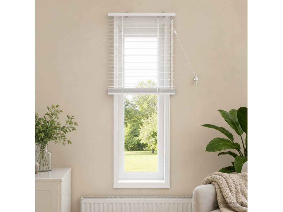 Vidaxl Cortina Veneziana Branco 65 X 130 Cm 35 Mm