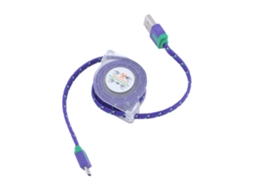 Cabo de Dados Retrátil LAXISCREED Usb 90cm Roxo Android