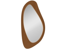 Espelho de Parede com Moldura em Folheado de Pinho, Dimensões: 91,5 X 45 X 3 Cm, Adequado para Sala de Estar, Corredor e Quarto. BAGOLY
