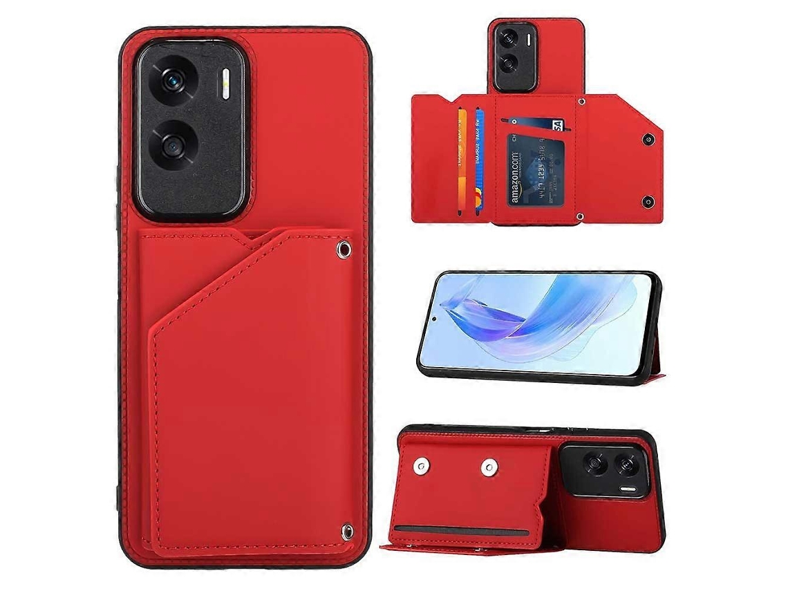 Capa Para Celular Honor 90 Lite/x50i Com Detalhes Em Pu + Tpu + Pc E Compartimentos Para Cartões.