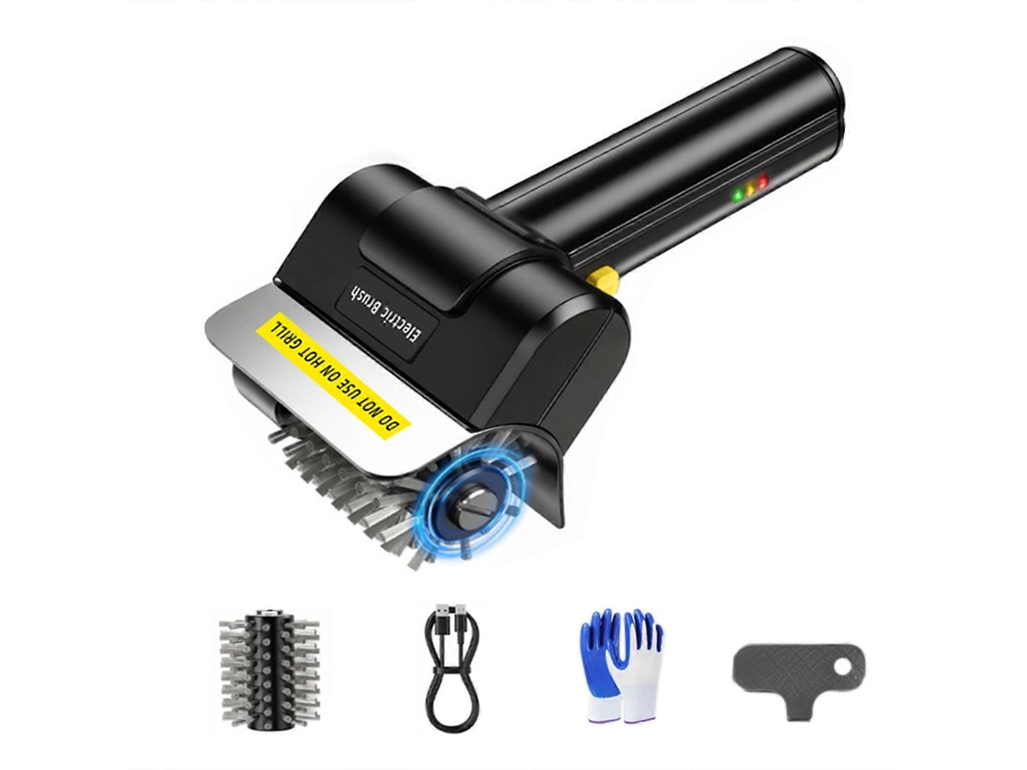 Escova Elétrica Rotativa para Grelha, Sem Fio, Aço Inoxidável AQUAFORGE