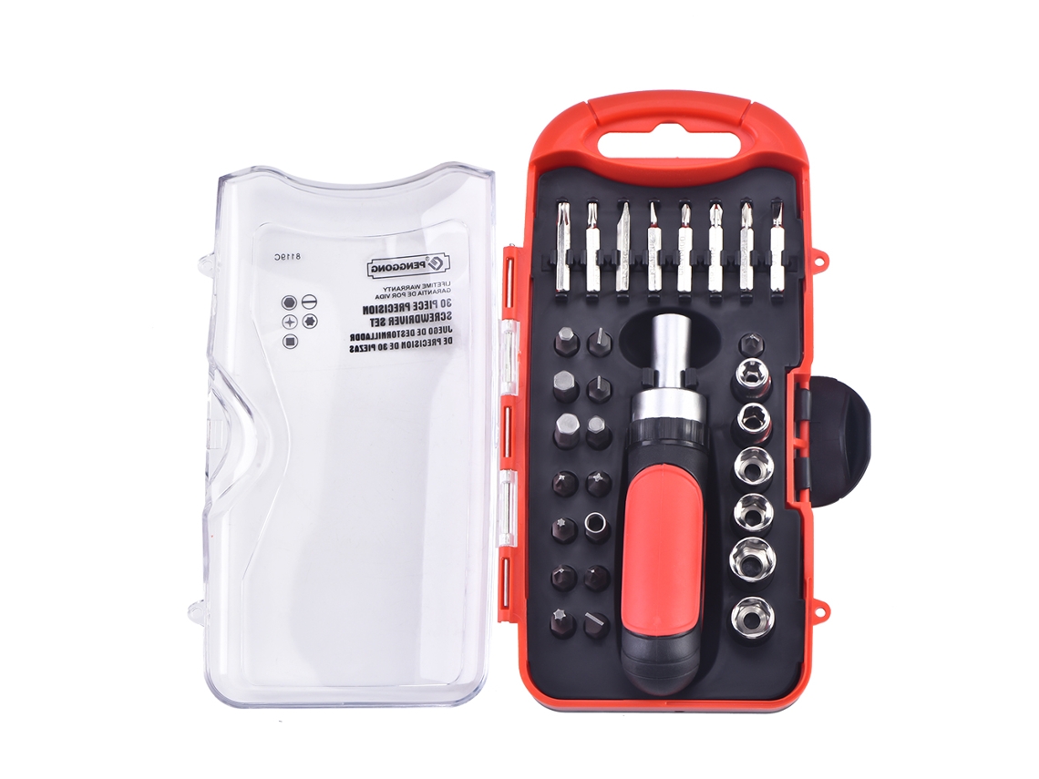 Kit De Chaves De Parafuso Com Ratchê E Bits Para Reparo De Eletrônicos Celulares E Computadores