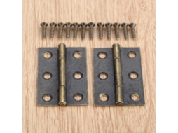 Conjunto De 2 Dobradiças Para Portas Armários, Malas, Móveis, Joias E Caixas De Madeira Com 6 Furos, Estilo Vintage, Com