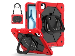 Capa protetora Gertiz para iPad Pro 11 2024 (vermelha e preta)