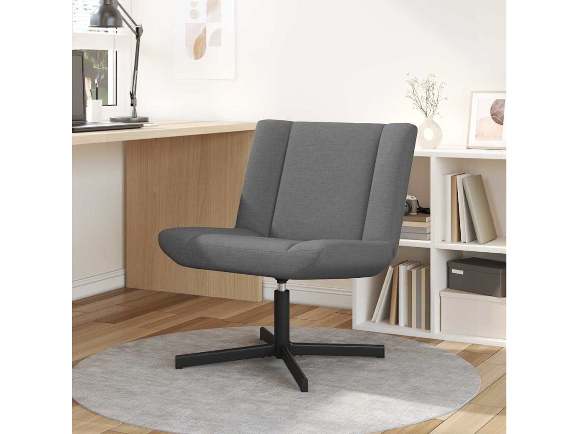 Vidaxl Cadeira Giratória Cinzento-escuro 63 X 75 X 76 Cm Tecido