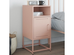 Vidaxl Mesa De Cabeceira 36x39x78 Cm Aço Rosa