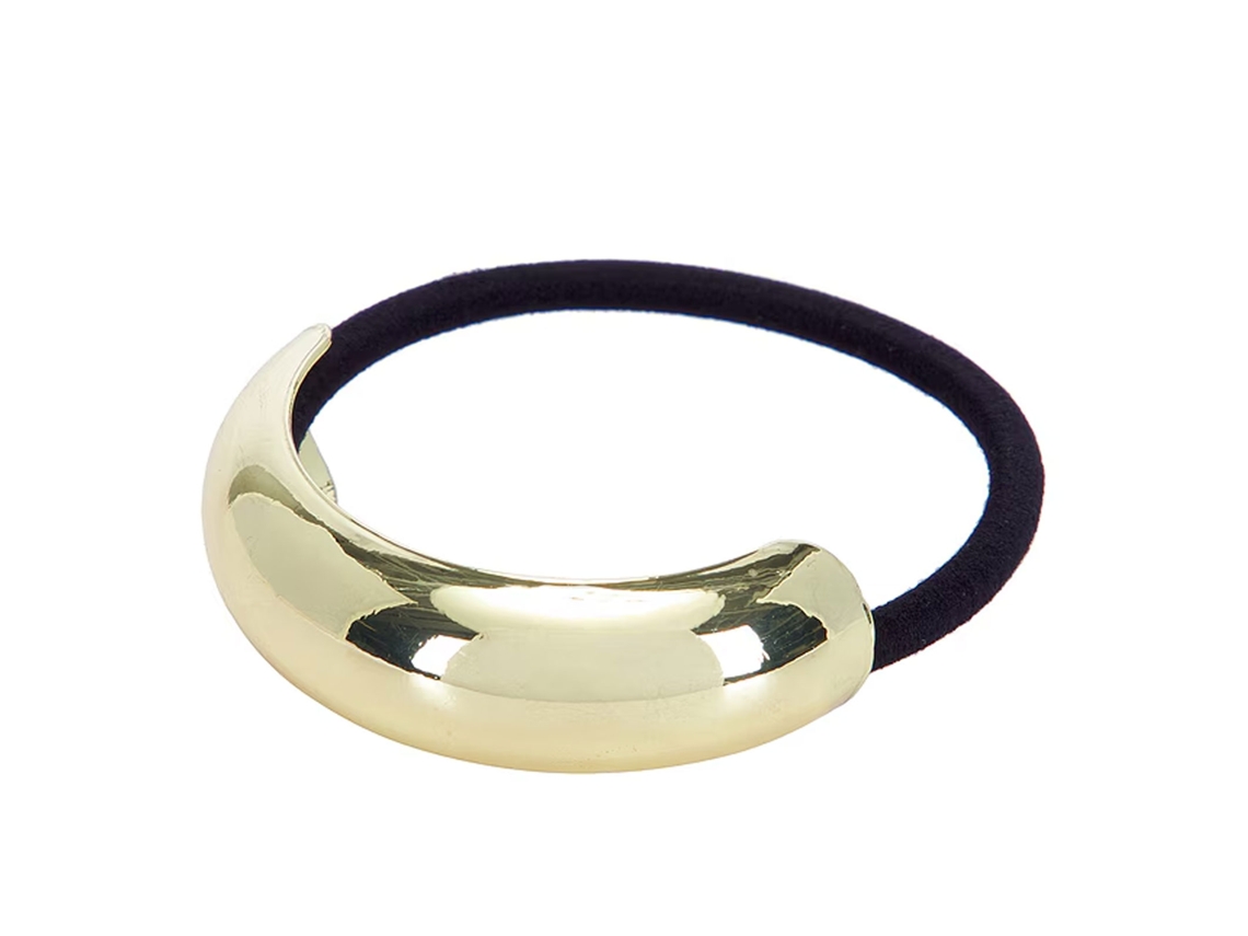 Elástico Casual Para Cabelo De Arco Sutil Dourado