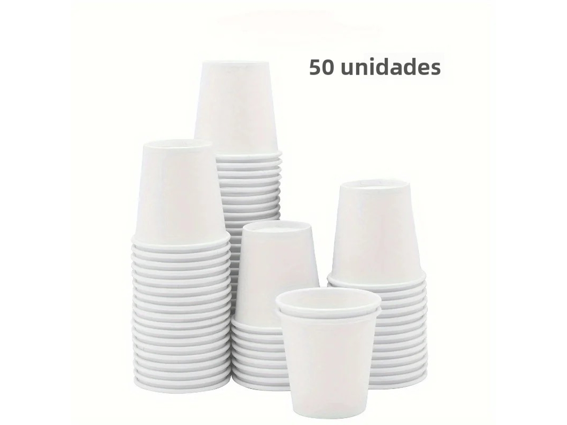 (50 Unidades) Pequenos Copos De Papel Descartáveis, Adequados Para Degustação De Café, Caramelo E Suco.