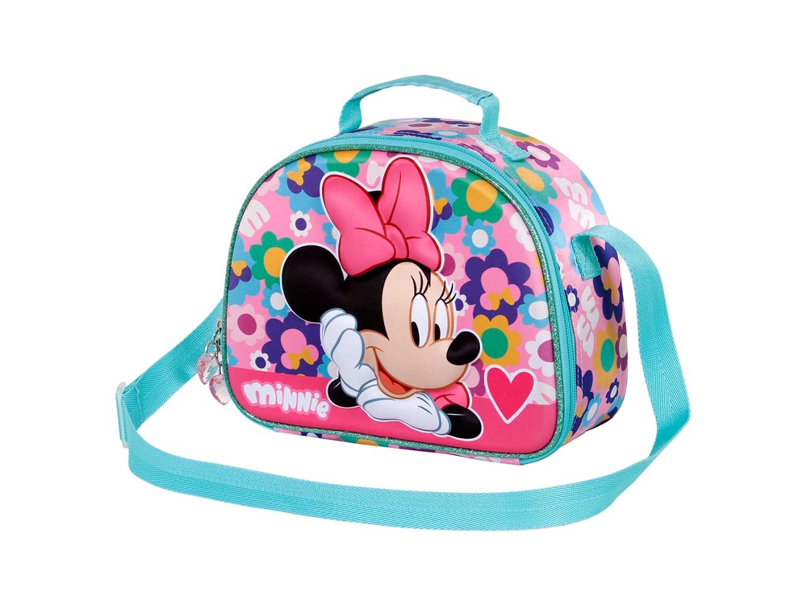 Lancheira Disney Minnie Mouse Heart 3D, Rosa