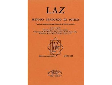 Livro Laz:Método De Solfeo de Lambert, Alfonso, Zamacois (Espanhol)