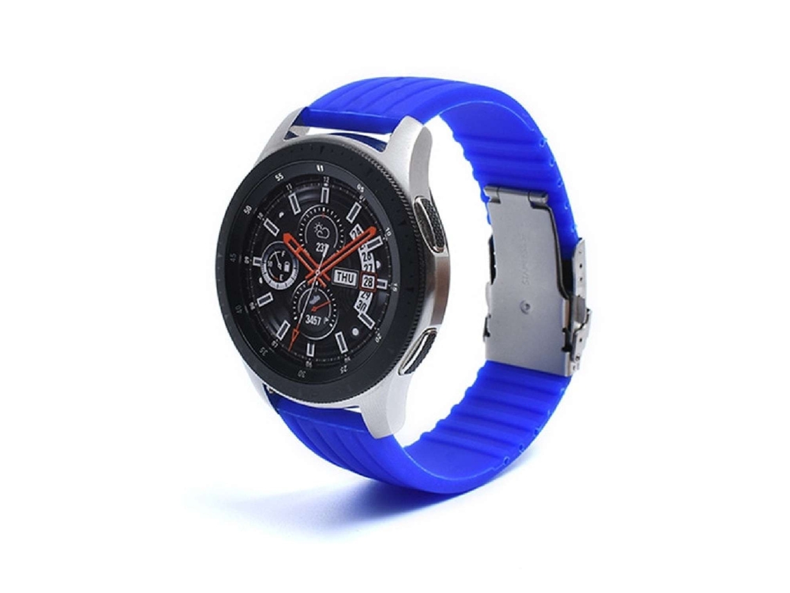 Bracelete Silicone Stripe Adaptável Haylou Gst Azul Claro