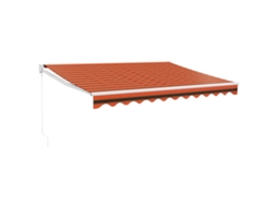 Retractable Awning, Retractable Awnings Vidaxl Laranja Tecido (3.5 X 2.5 M)