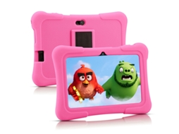 Tablet Educacional K7 Kids 7 Polegadas 32gb1gb Android 12 - Camada de Silicone Lalalamoli (rosa)