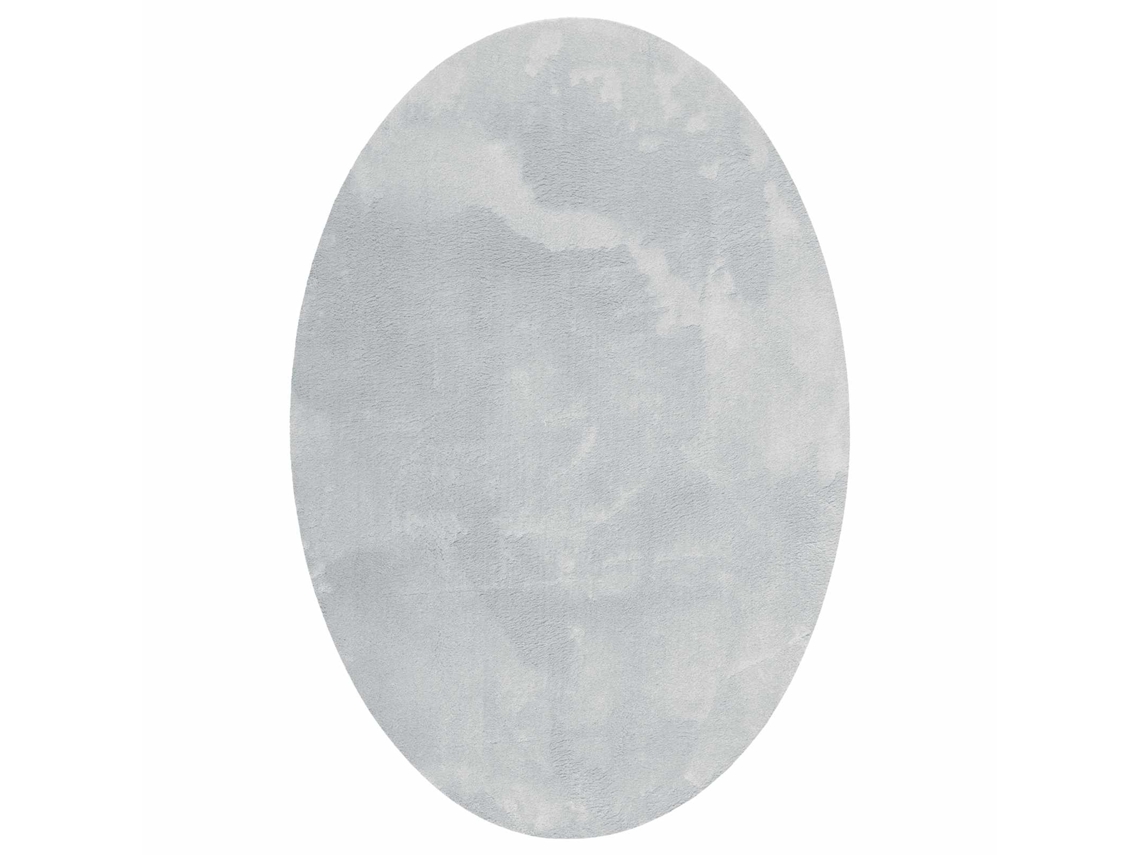 Tapetes De Área Oval Huarte Cinzeto 160 X 230 Cm 100% Poliéster