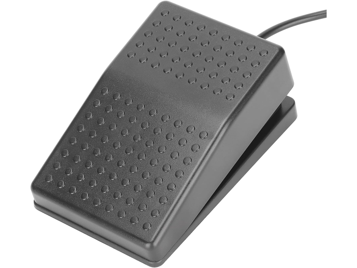 Pedal USB programável e personalizado, fácil de usar para configuração de tons de transcrição, preto.