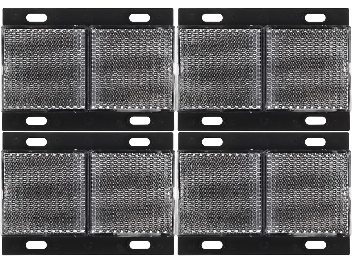 Painel Retrorrefletivo Retangular, 4 Peças, Preto