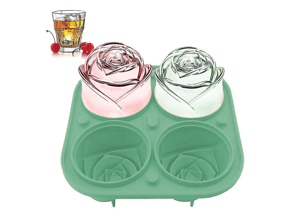 Molde de Gelo em Forma de Rosa de Silicone, Grande 12,7 Centímetros, para Whiskey, Cocktail, Bourbon, Suco, Sem Bpa