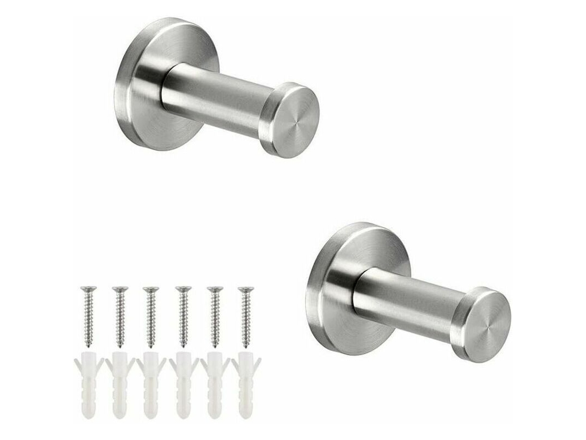 Conjunto de 2 Ganchos de Parede AQUAFORGE em aço inoxidável 304, 5cm