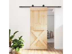 Vidaxl Porta Deslizante Natural E Preto 85 X 210 Cm