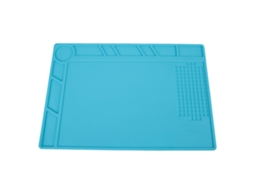 Almofada de silicone antiderrapante para reparo de relógios e estação de solda, resistente ao calor até 500°C.