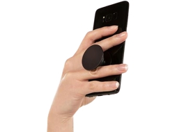 Capa Rugged Leather Antichoque Popsocket Multifunção Oppo Find X2 Neo - Preto
