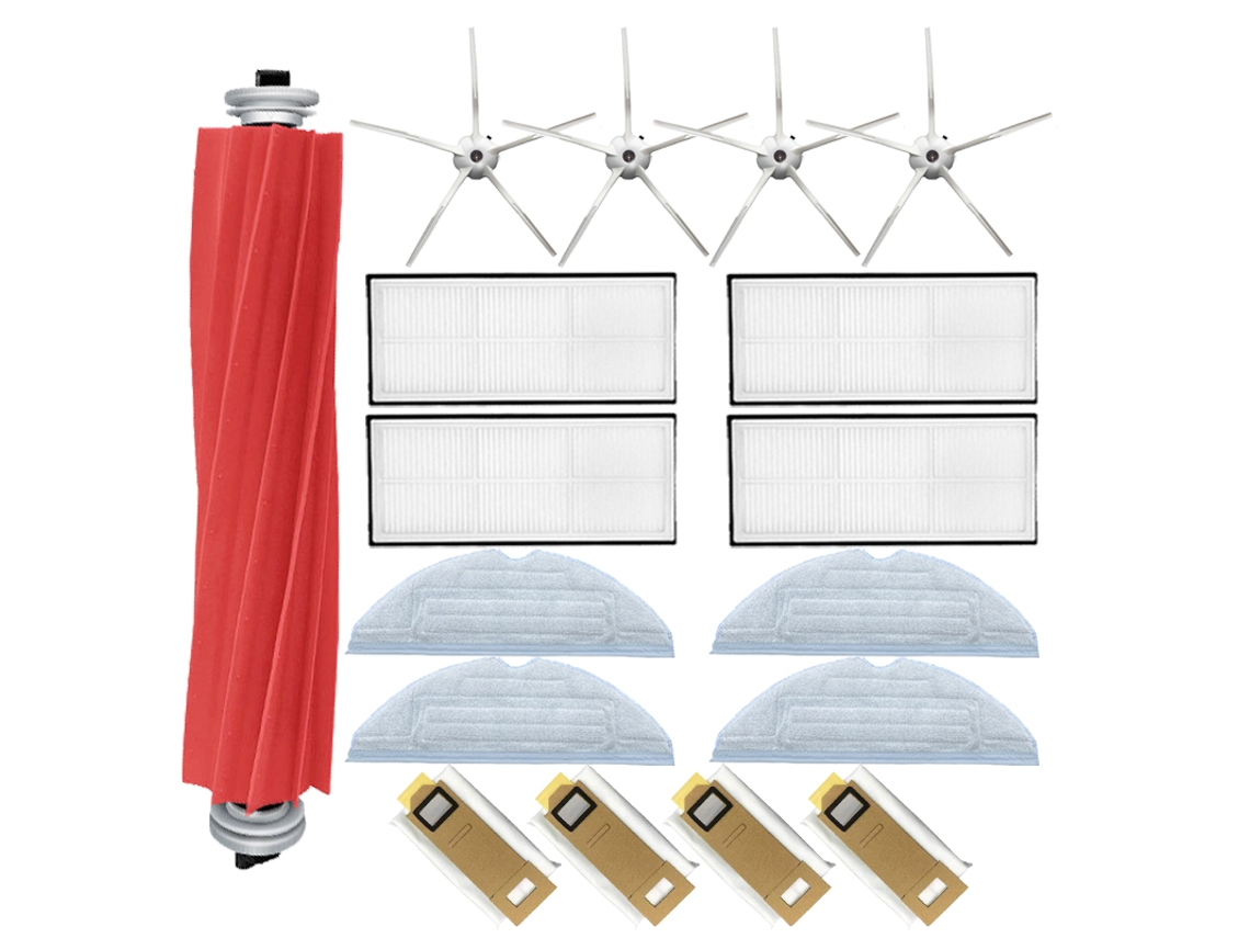 Filtro hepa escova lateral principal, panos laváveis, saco de pó para xiaomi roborock t7 t7s plus s7, acessórios de aspirador de pó