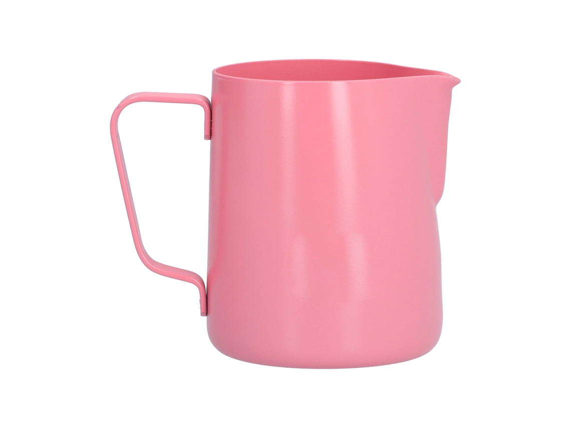 Laxiscreed Copo Para Arte De Latte Em Aço Inox Com Bico Afinado E Espessado, 350ml Rosa
