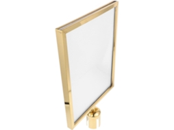 Suporte para Pôster Vertical Stobaza A3 Poste Retrátil com Fita, Moldura de Metal Dourada, Sinalização Escritó