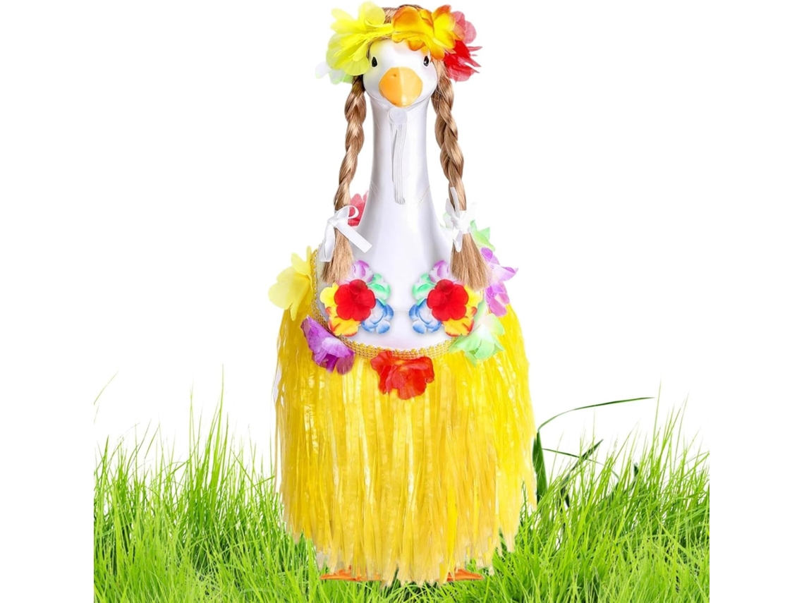 Roupa para Gansos Traje Havaiano para Animais de Jardim Acessórios: Biquíni, Coroa, Saia para Férias, Eventos no CHABERLU