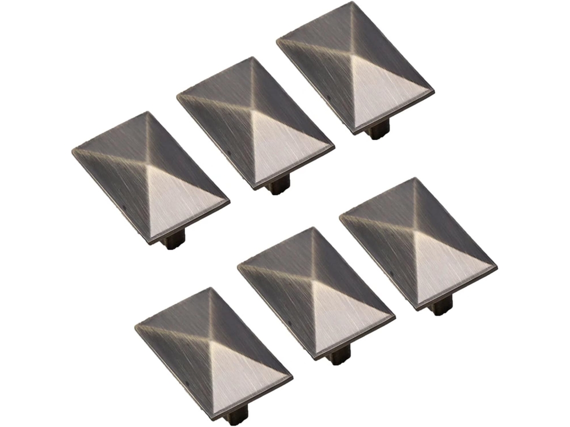 Conjunto De 6 Puxadores Retangulares Em Bronze Para Armários, Guarda Roupas E Portas De Móveis Acessórios Ferragens
