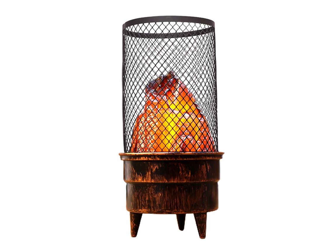 Lampa De Fogo Led Em Forma De Lenha Com Cobertura De Rede Por Laxiscreed Para Lareira Exterior