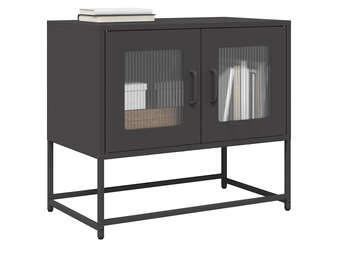 Vidaxl Móvel De Tv 68x39x60,5 Cm Aço Laminado A Frio Preto